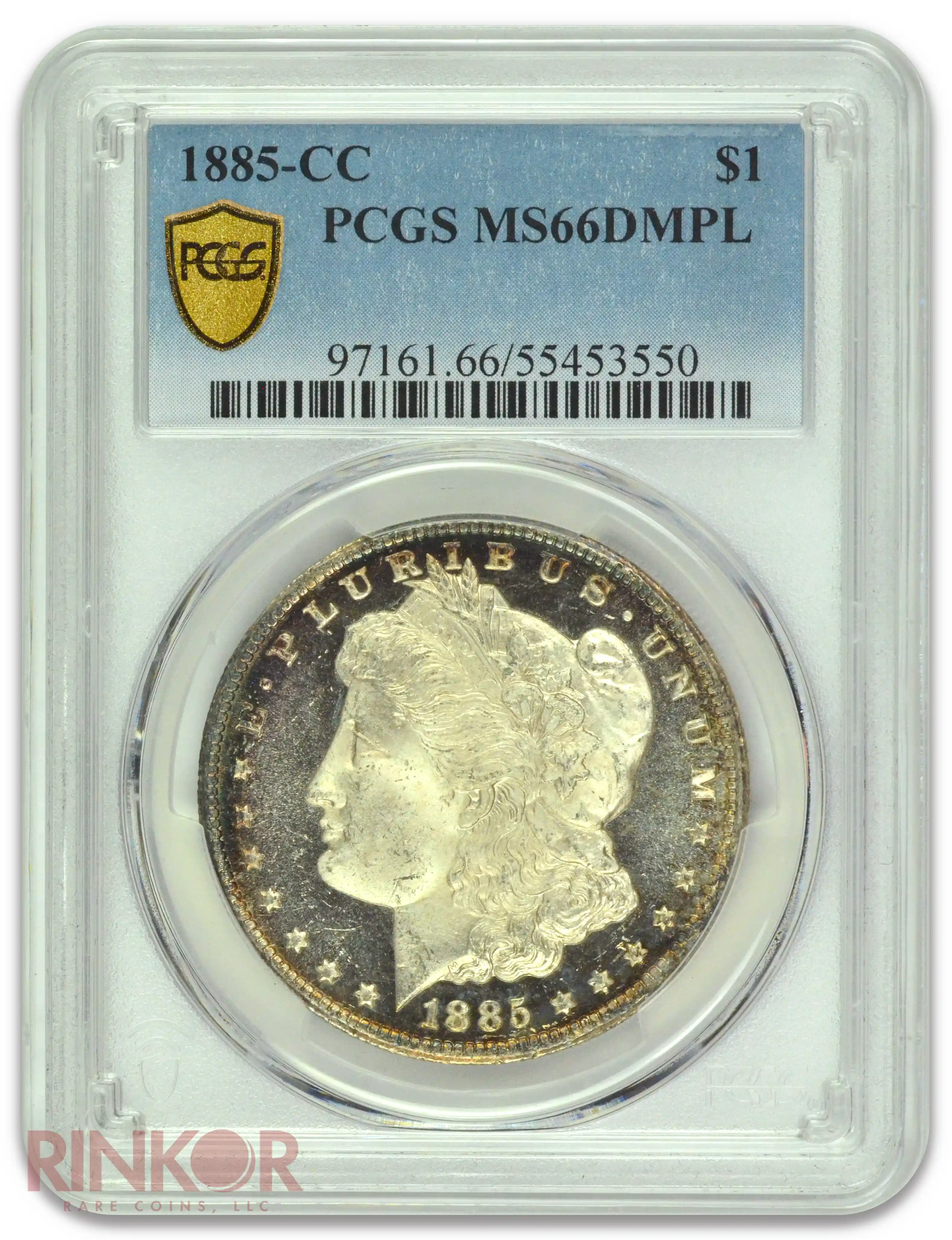 1885-CC $1 Morgan Dollar PCGS MS 66 DMPL