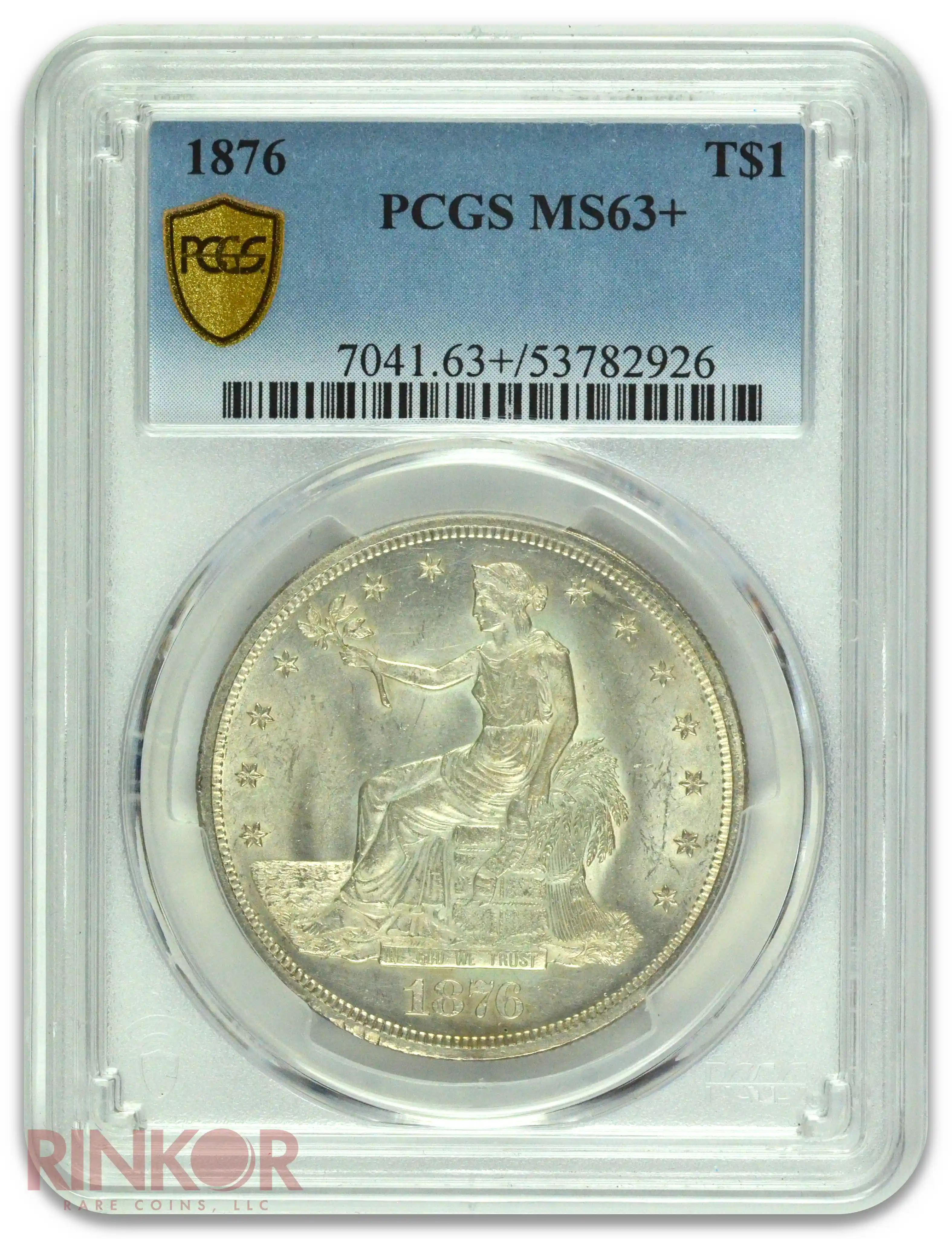 1876 $1 Trade Dollar PCGS MS 63+