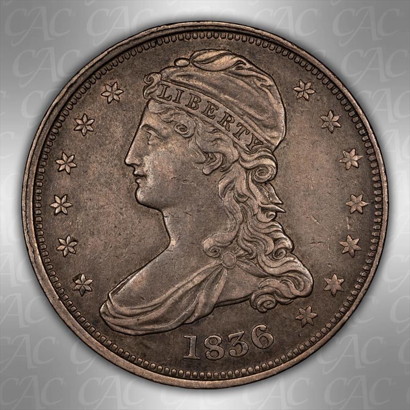 1836 Reeded Edge 50c CACG XF-40