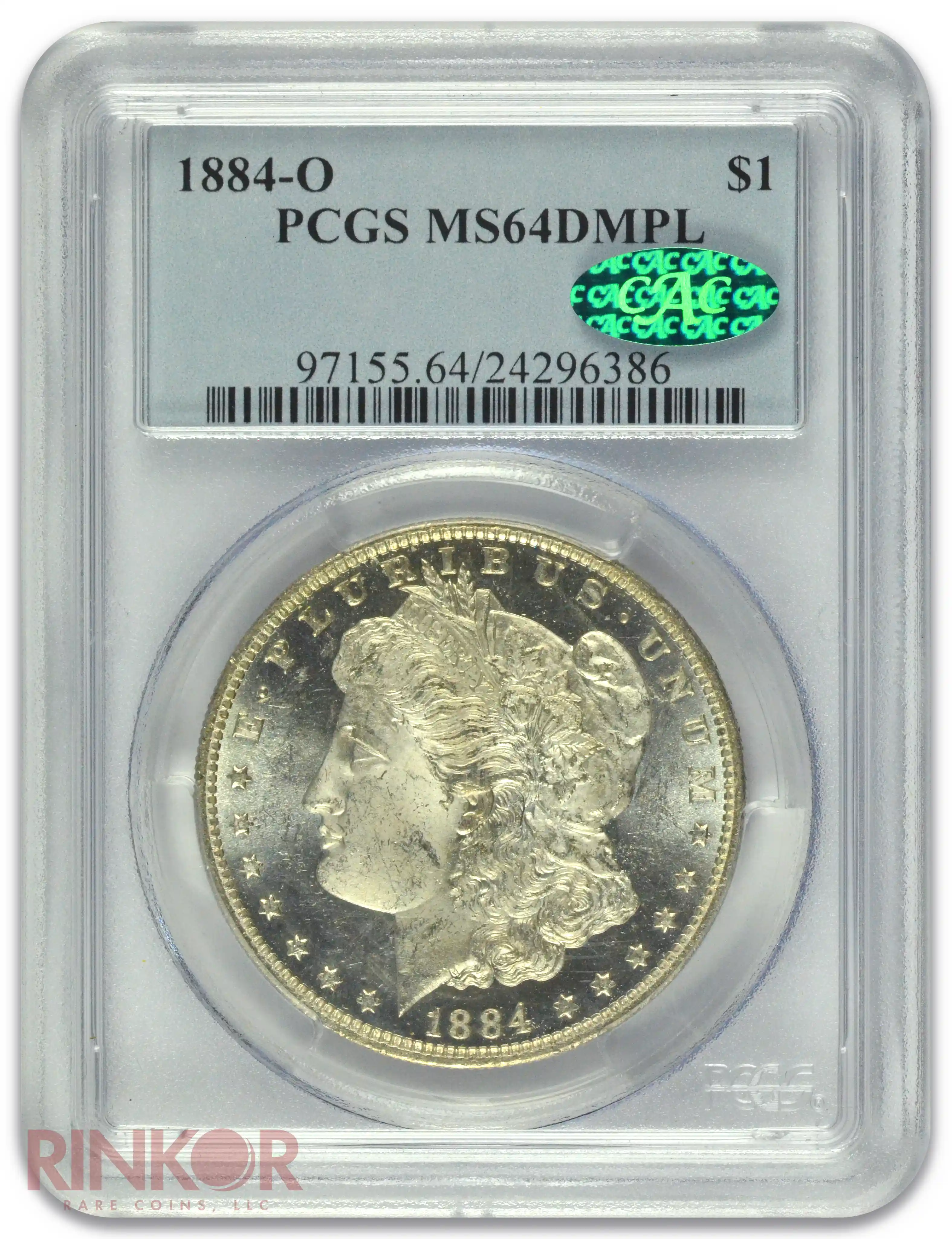 1884-O $1 Morgan Dollar PCGS MS 64 DMPL CAC