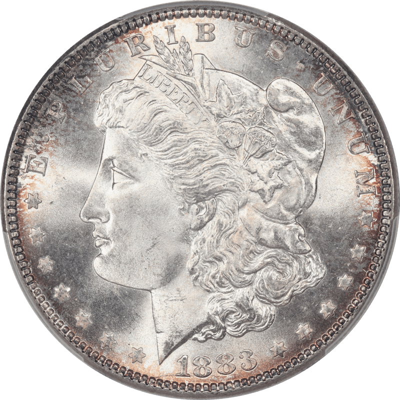 1883 Morgan Silver Dollar PCGS and CAC MS67+ Premium Quality + Coin