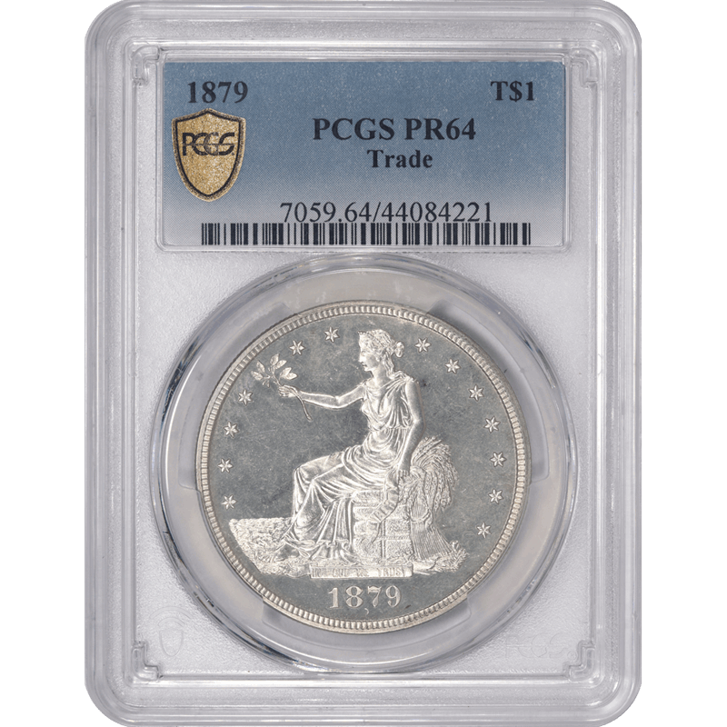 1879 US Silver Trade Dollar, PCGS PR64 - Nice White Coin