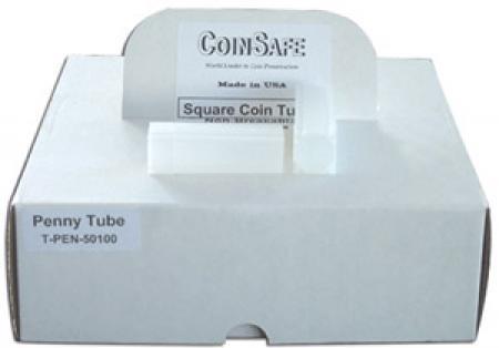 Coin Safe Square Tubes, Cent Size 