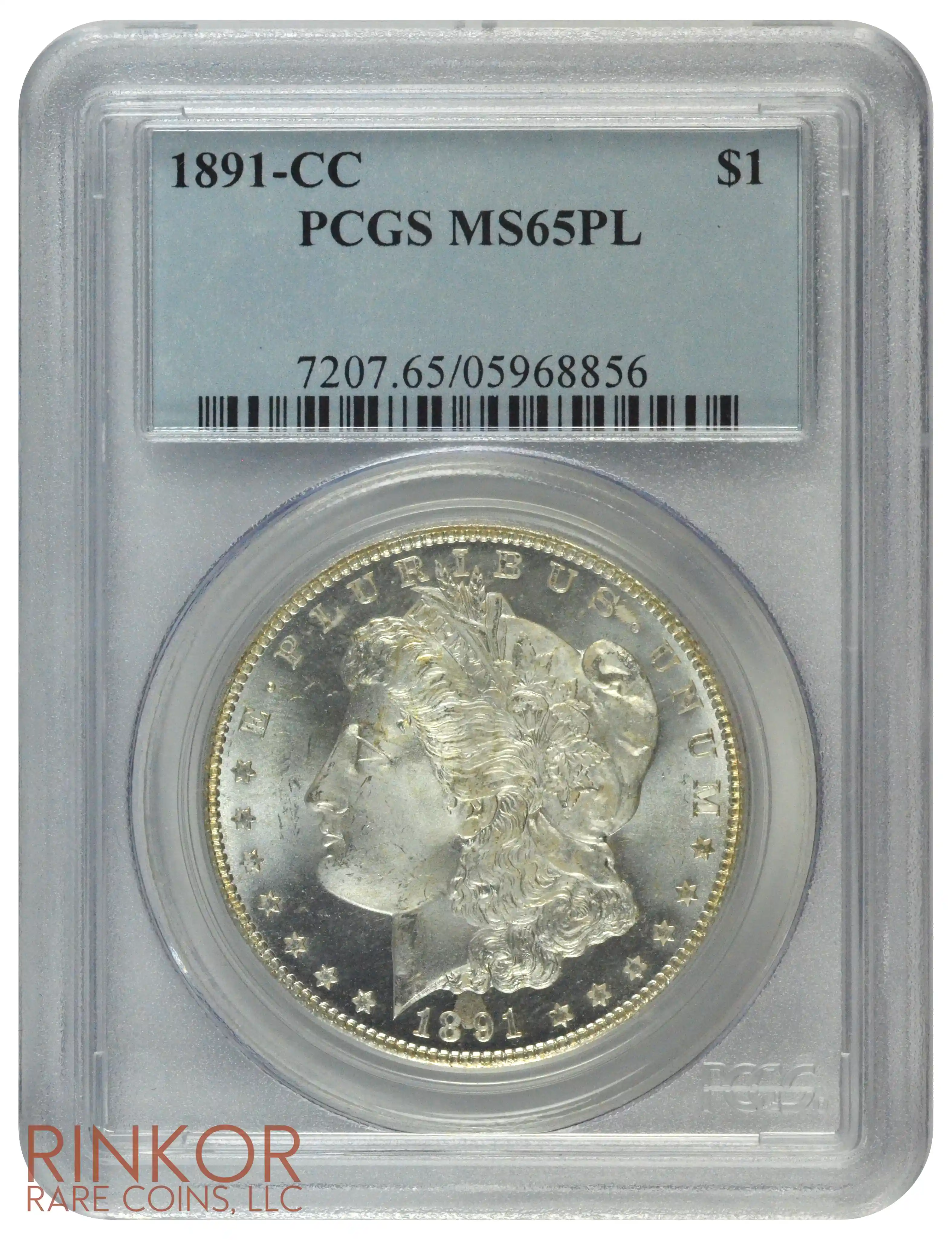 1891-CC $1 PCGS MS 65 PL