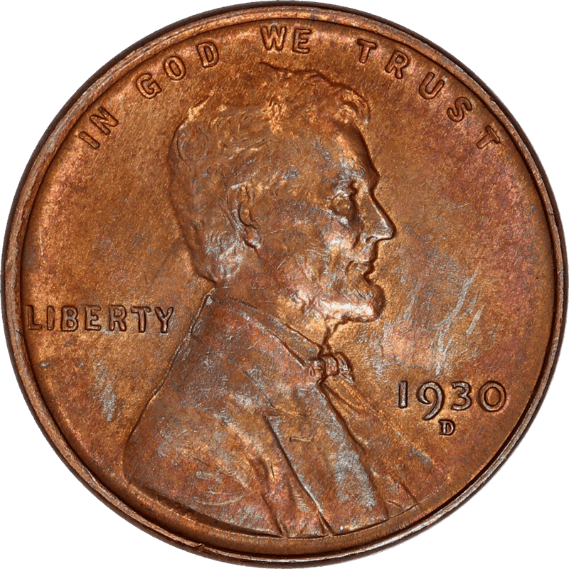 1930-D Lincoln Cent 1c,  Uncirculated + Nice Color 