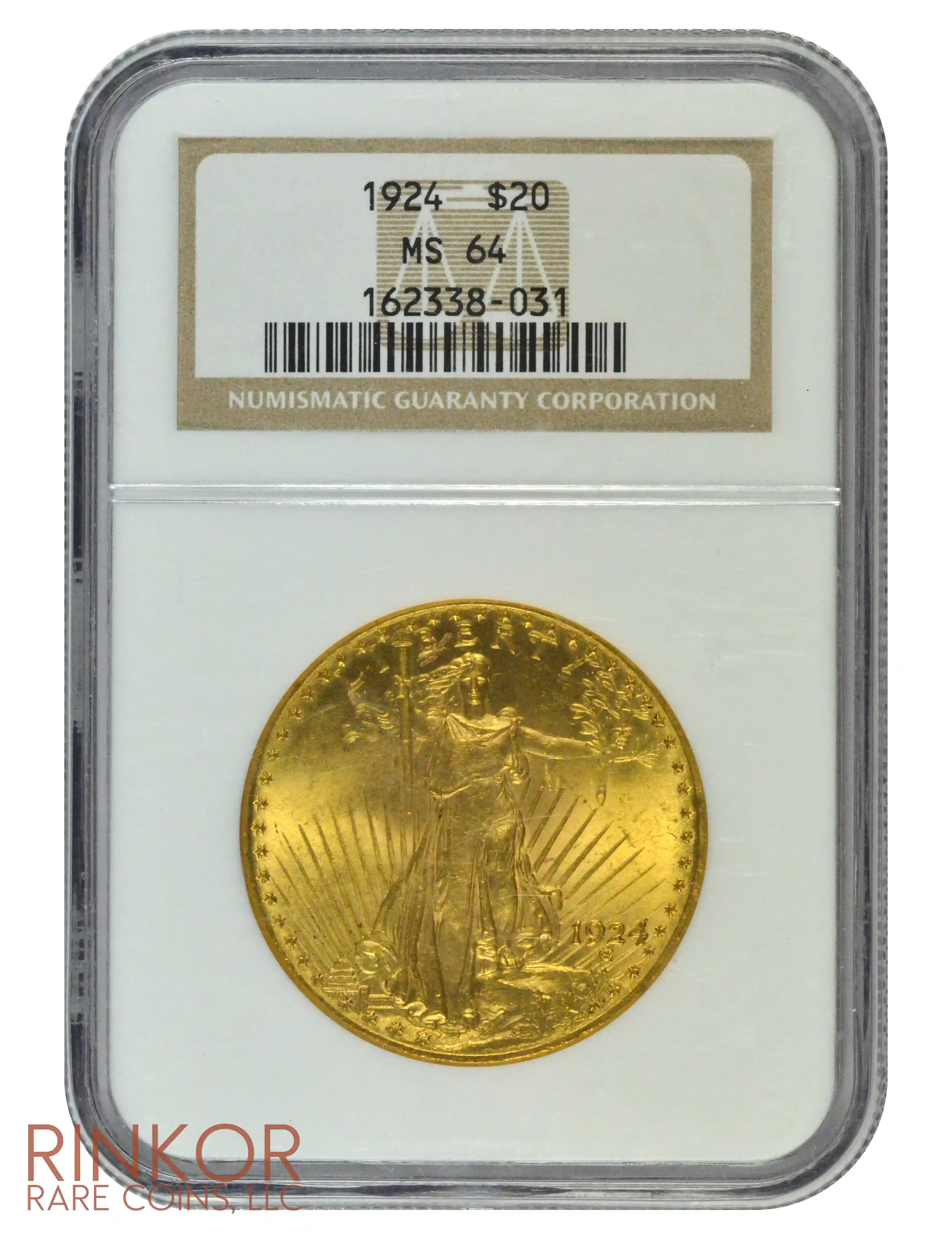 1924 $20 Saint Gaudens NGC MS 64