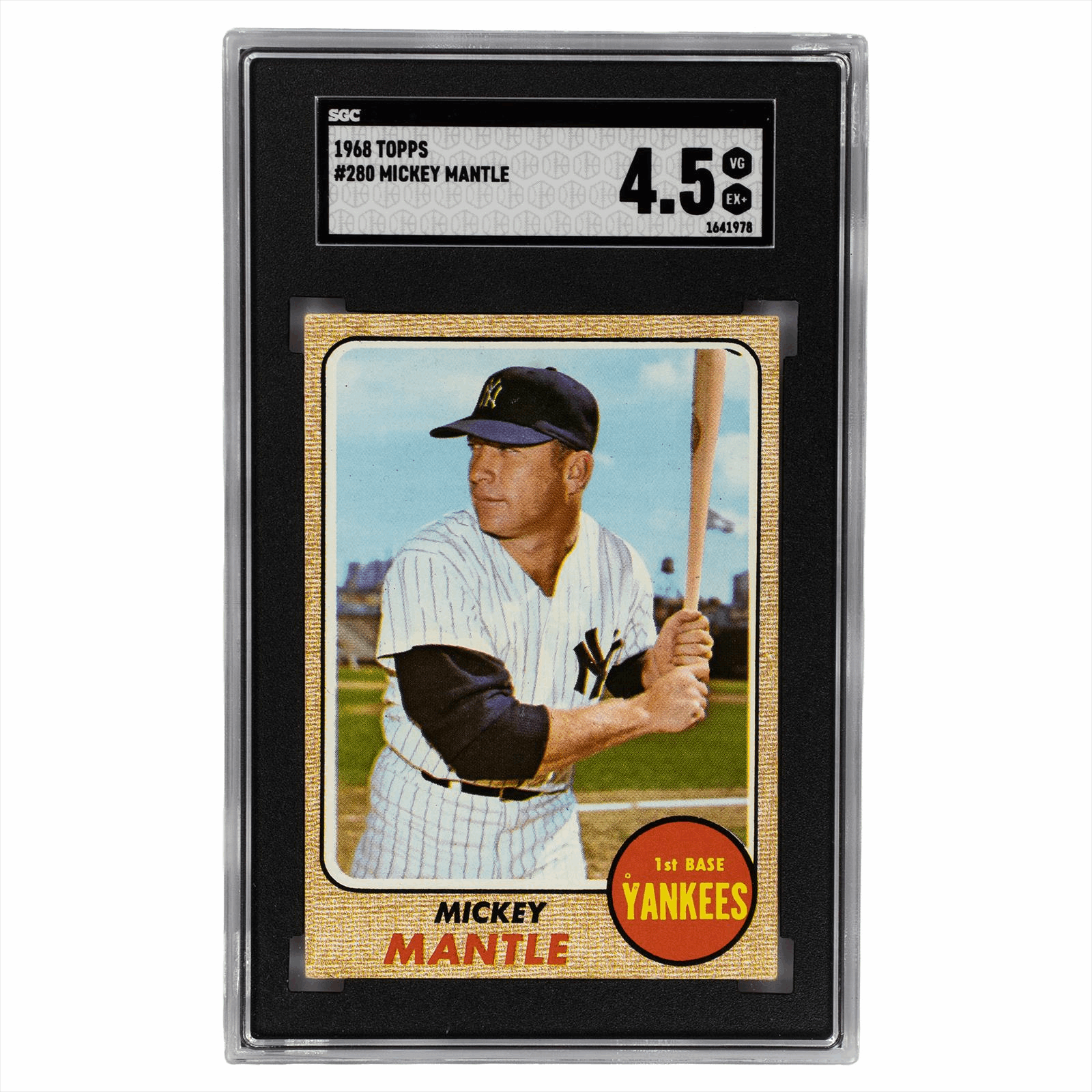 1968 Topps Mickey Mantle #280 SGC VG-EX 4.5