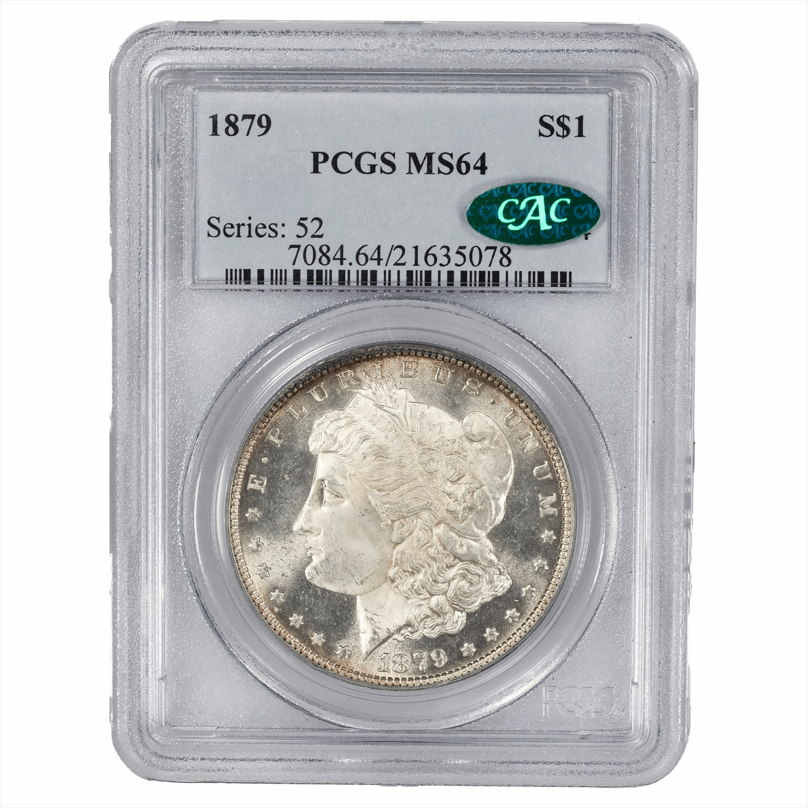 1879 Morgan Silver Dollar $1 PCGS MS 64