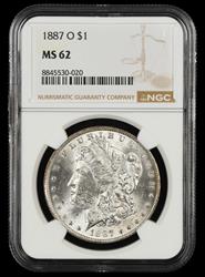 1887 O $1 NGC  MS62