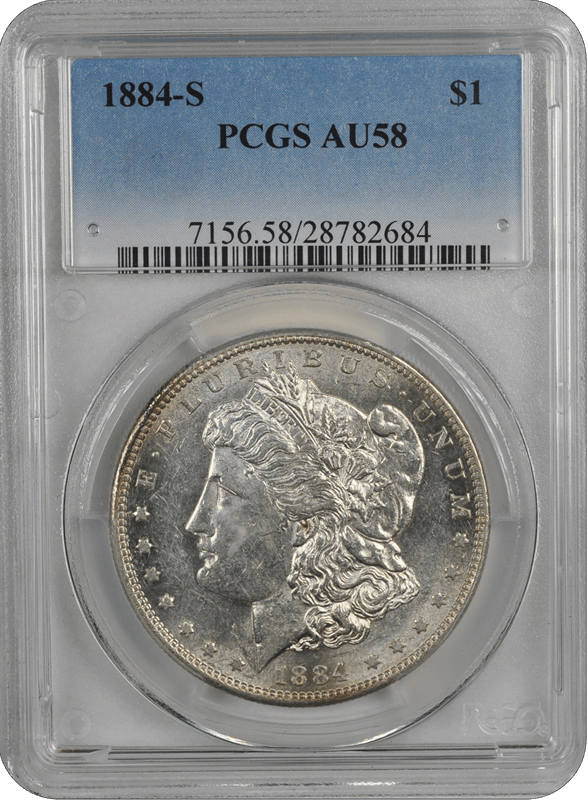 1884-S Morgan PCGS AU-58