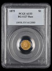 1875 G$1 BG-1127 PCGS BASS AU53