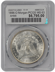 1896-O Morgan PCGS MS 63