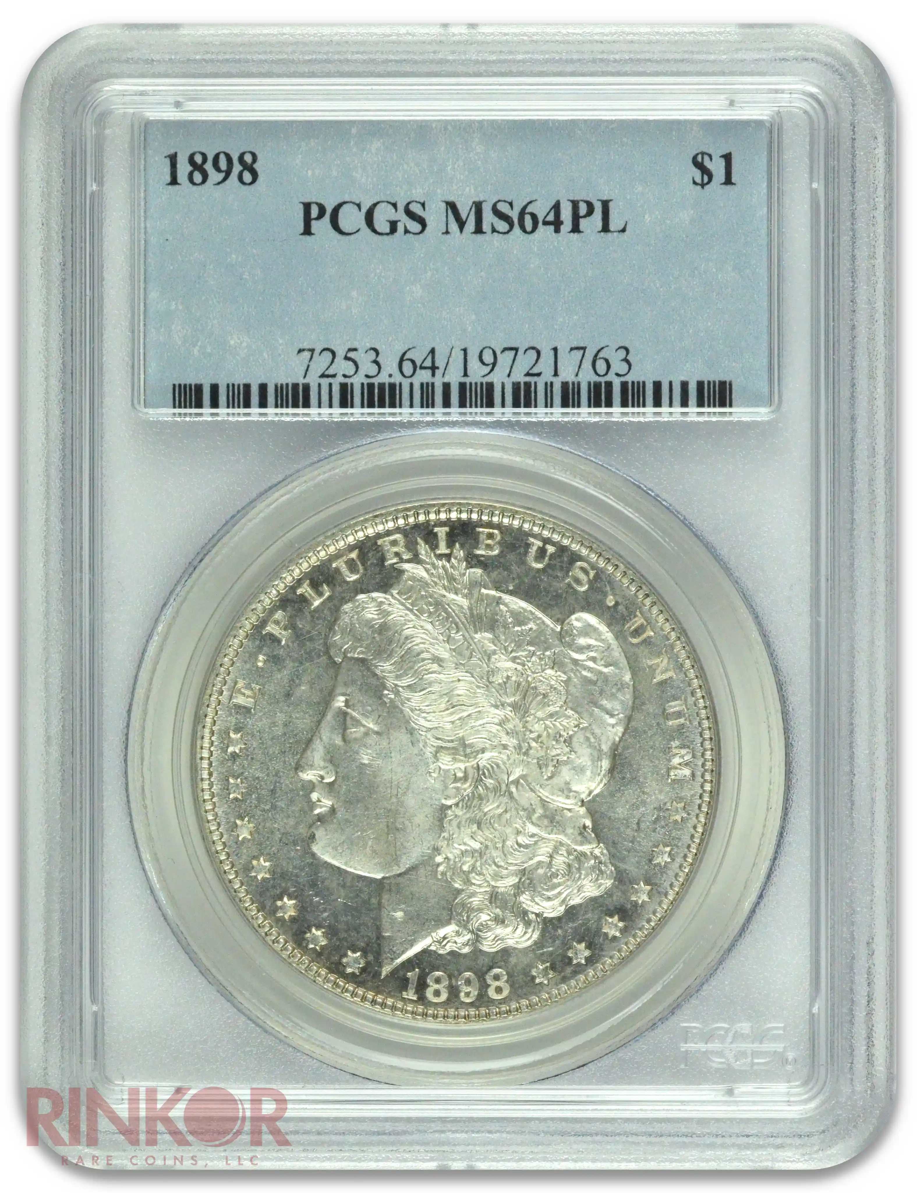 1898 $1 Morgan Dollar PCGS MS 64 PL