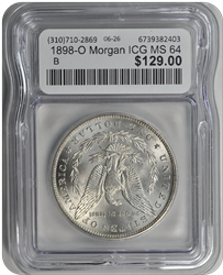 1898-O Morgan ICG MS 64