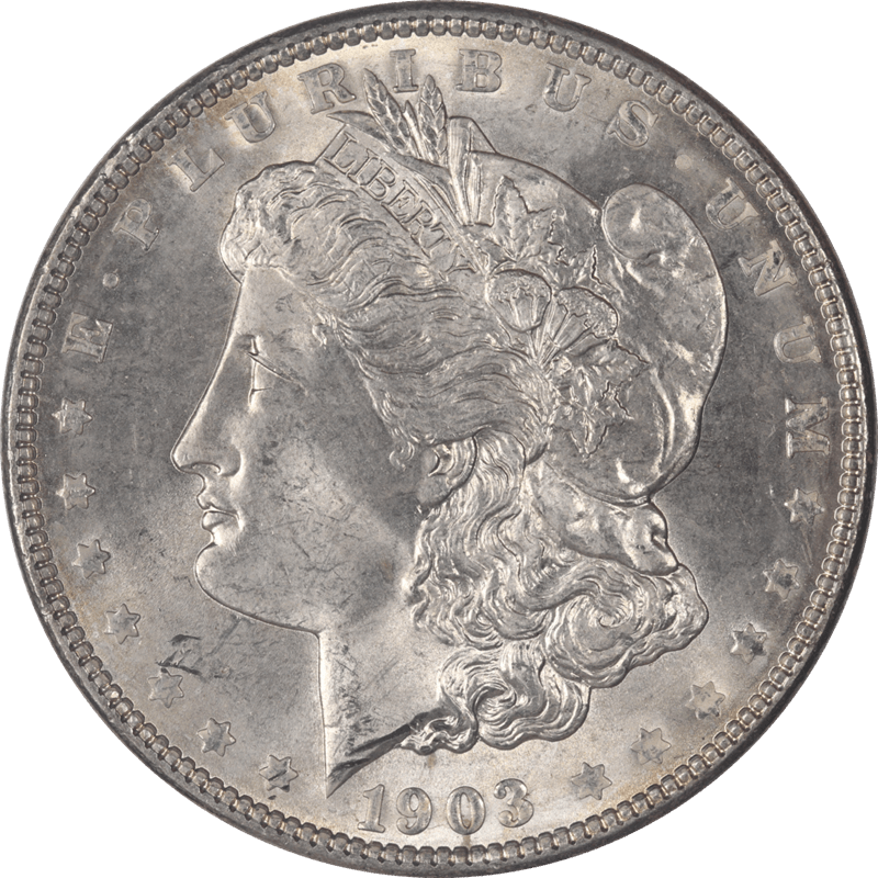 1903 Morgan Silver Dollar, $1 Uncirculated - Nice Original Coin 