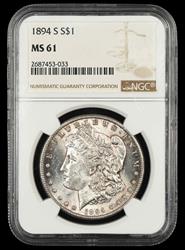 1894 S $1 NGC MS 61