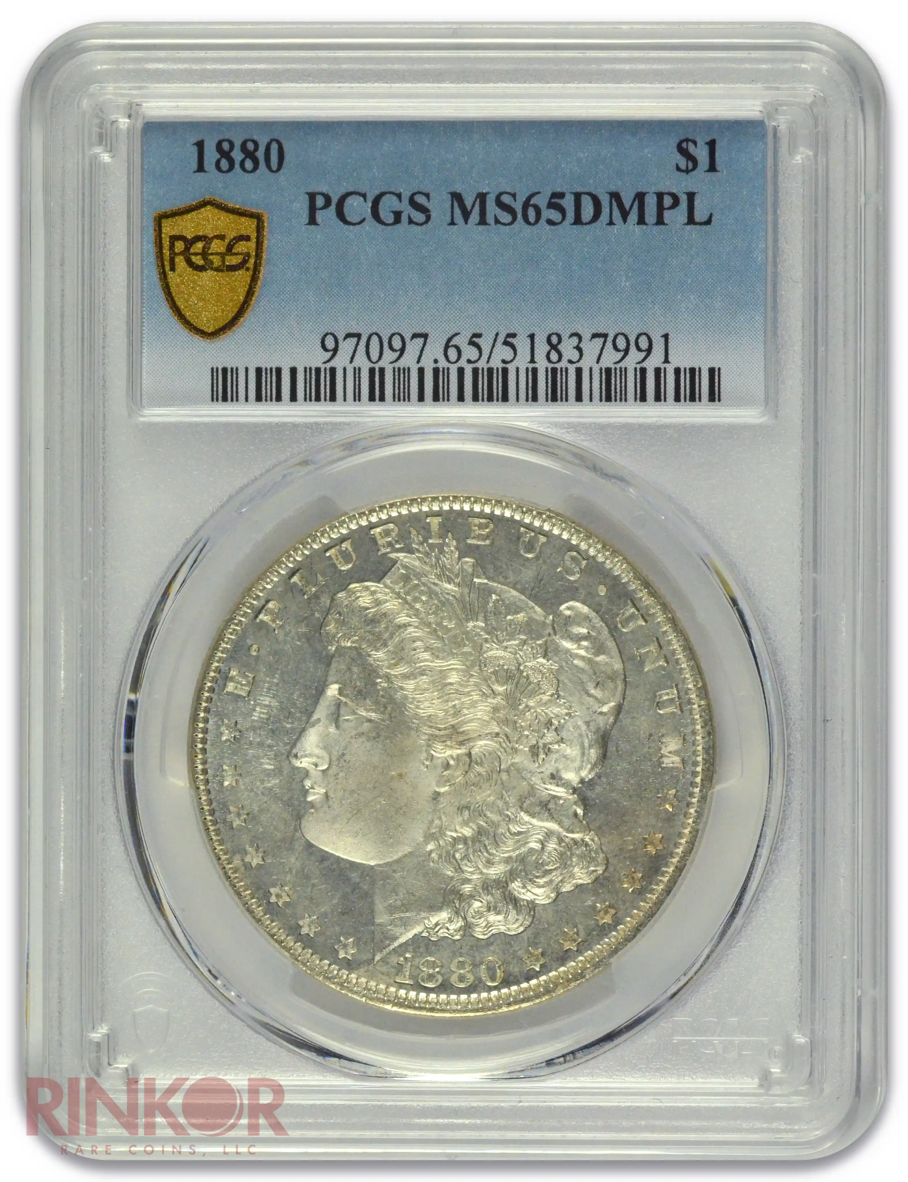 1880 $1 Morgan Dollar PCGS MS 65 DMPL