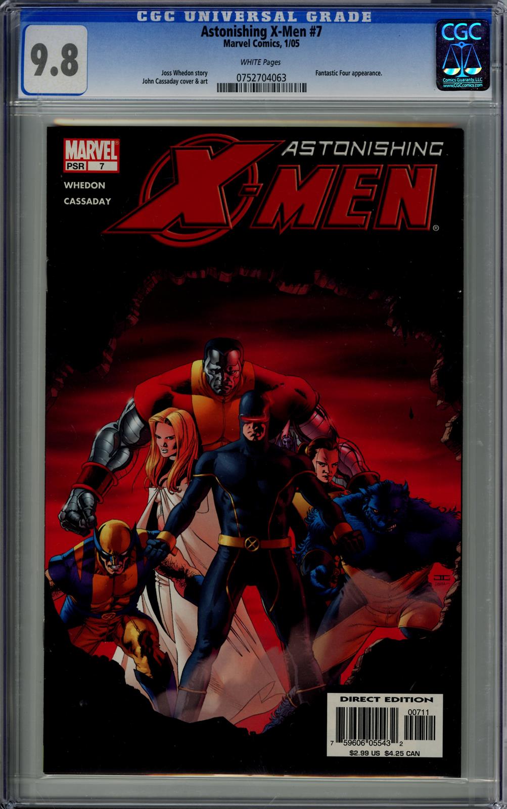 Astonishing X-Men #7 CGC 9.8 (Marvel, 2005) First Printing 