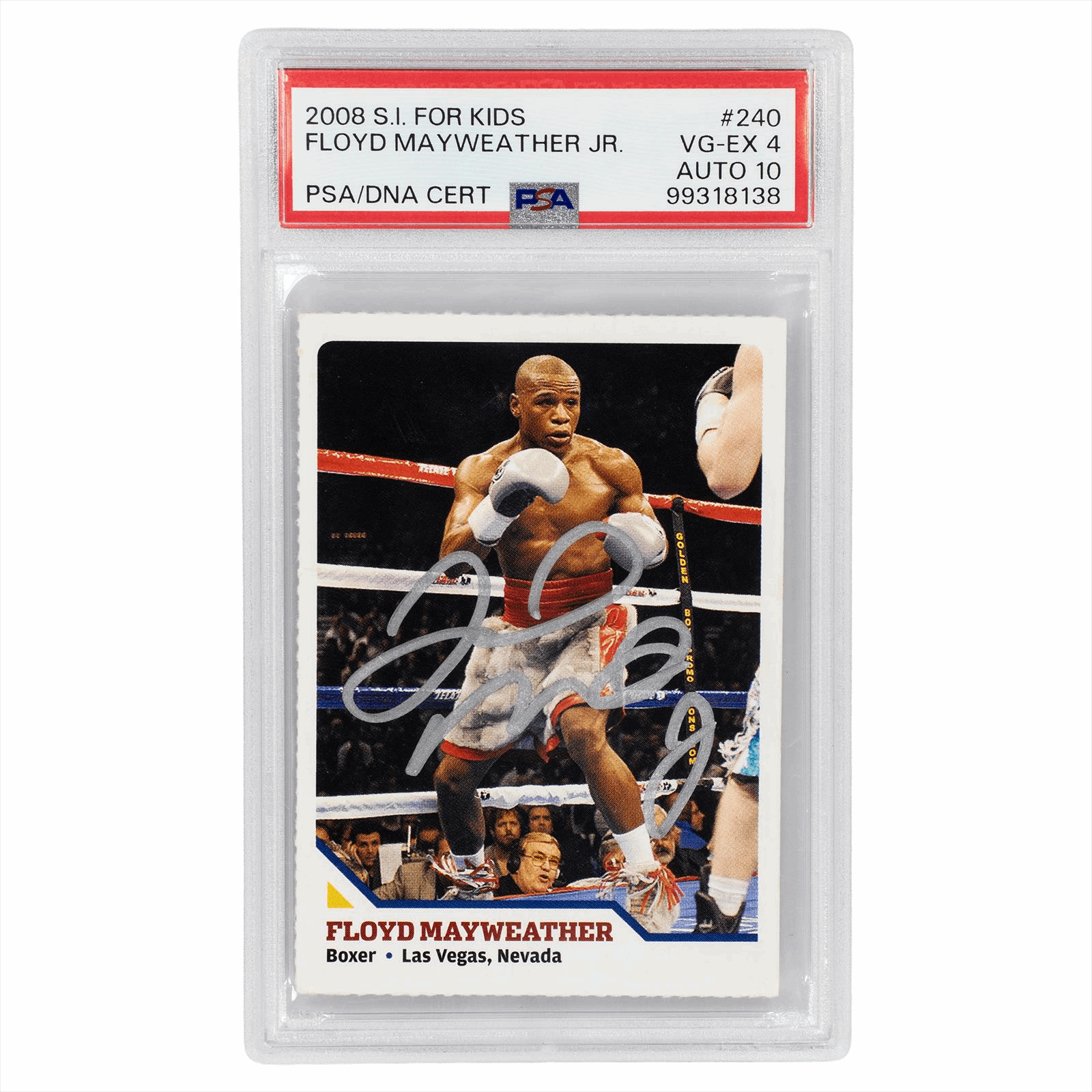 2008 Si For Kids Floyd Mayweather Jr. #240 PSA CG-EX4 AUTO 10
