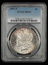 1887-S $1 PCGS MS 62
