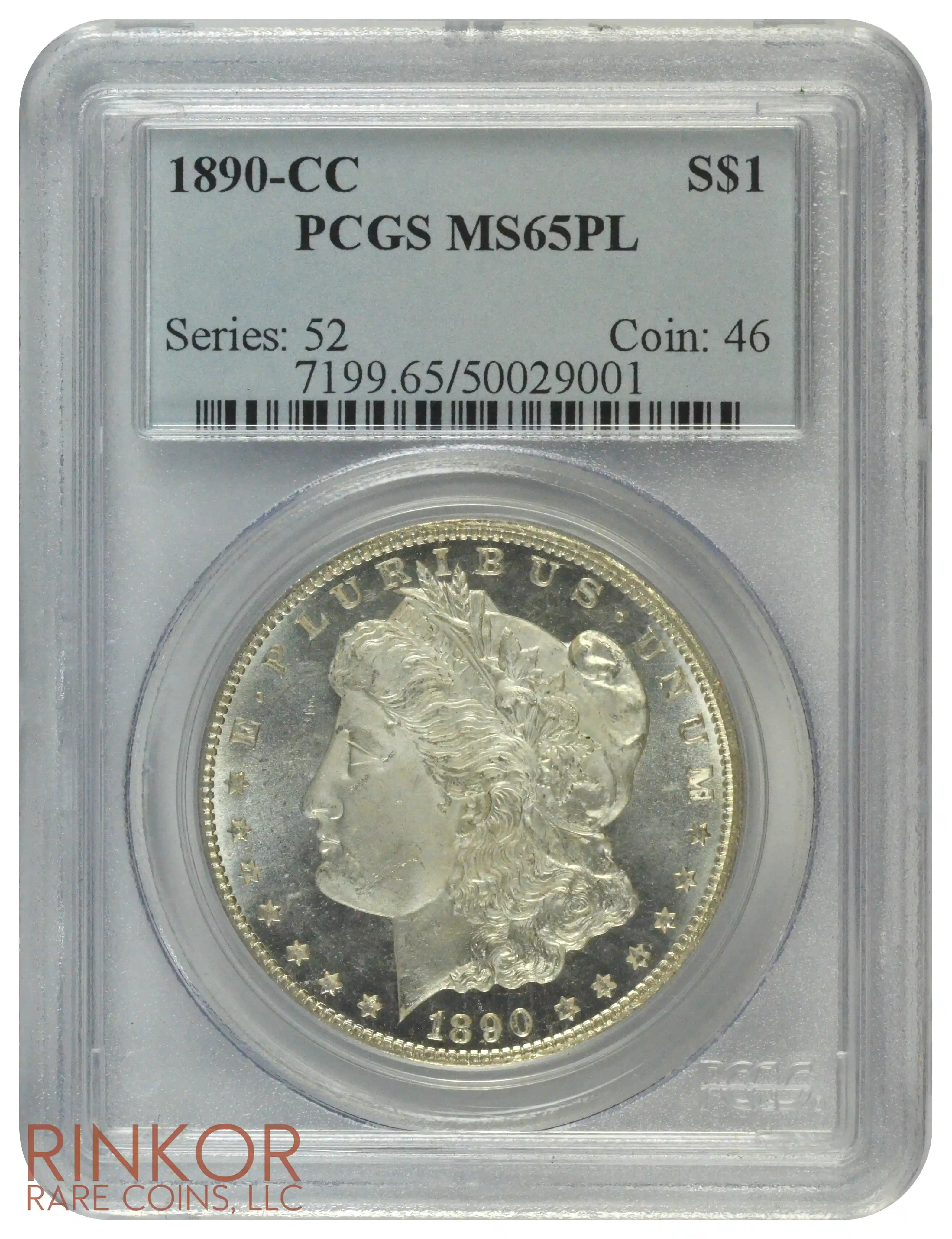 1890-CC $1 PCGS MS 65 PL