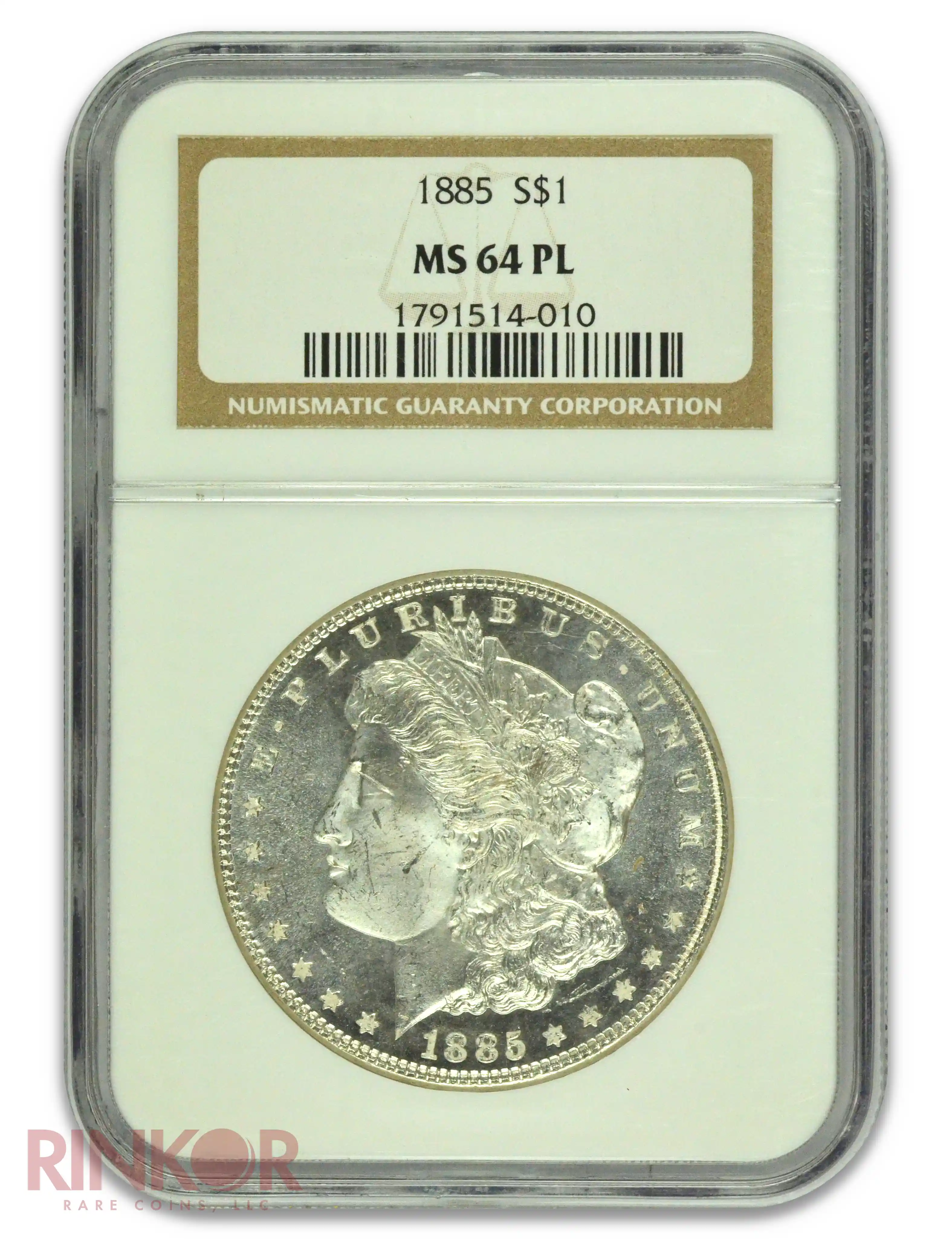 1885 $1 Morgan Dollar NGC MS 64 PL