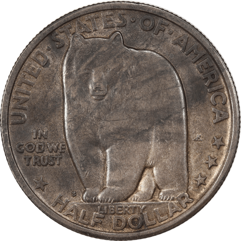 1936-S Bay Bridge Commemorative Half Dollar 50c, Uncirculated - Nice Original Coin 