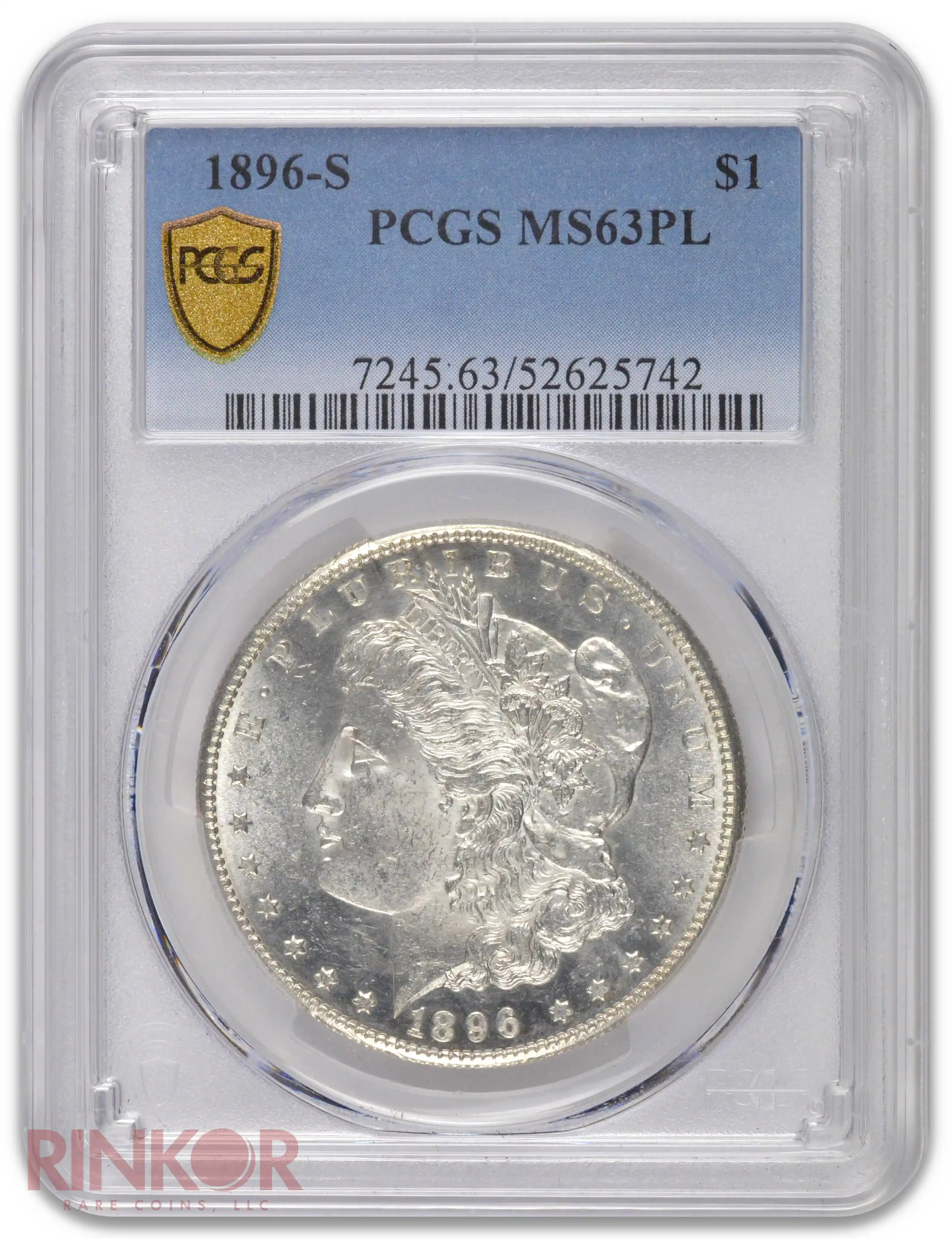 1896-S $1 Morgan Dollar PCGS MS 63 PL