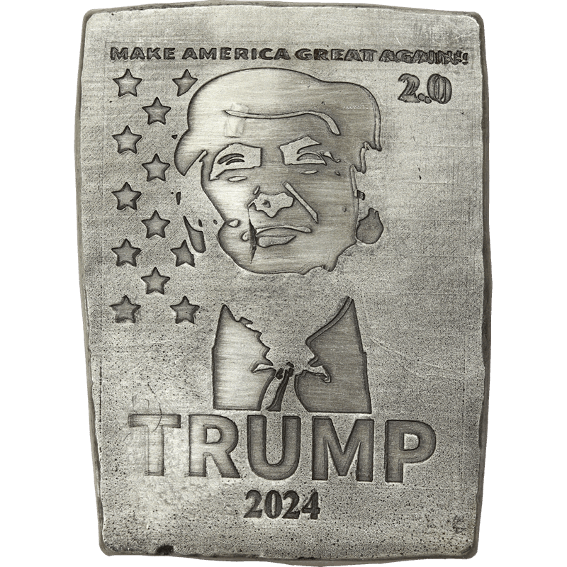 5oz .999 Fine Silver MKB Trump 2024 Make America Great Again 2.0 Bar 