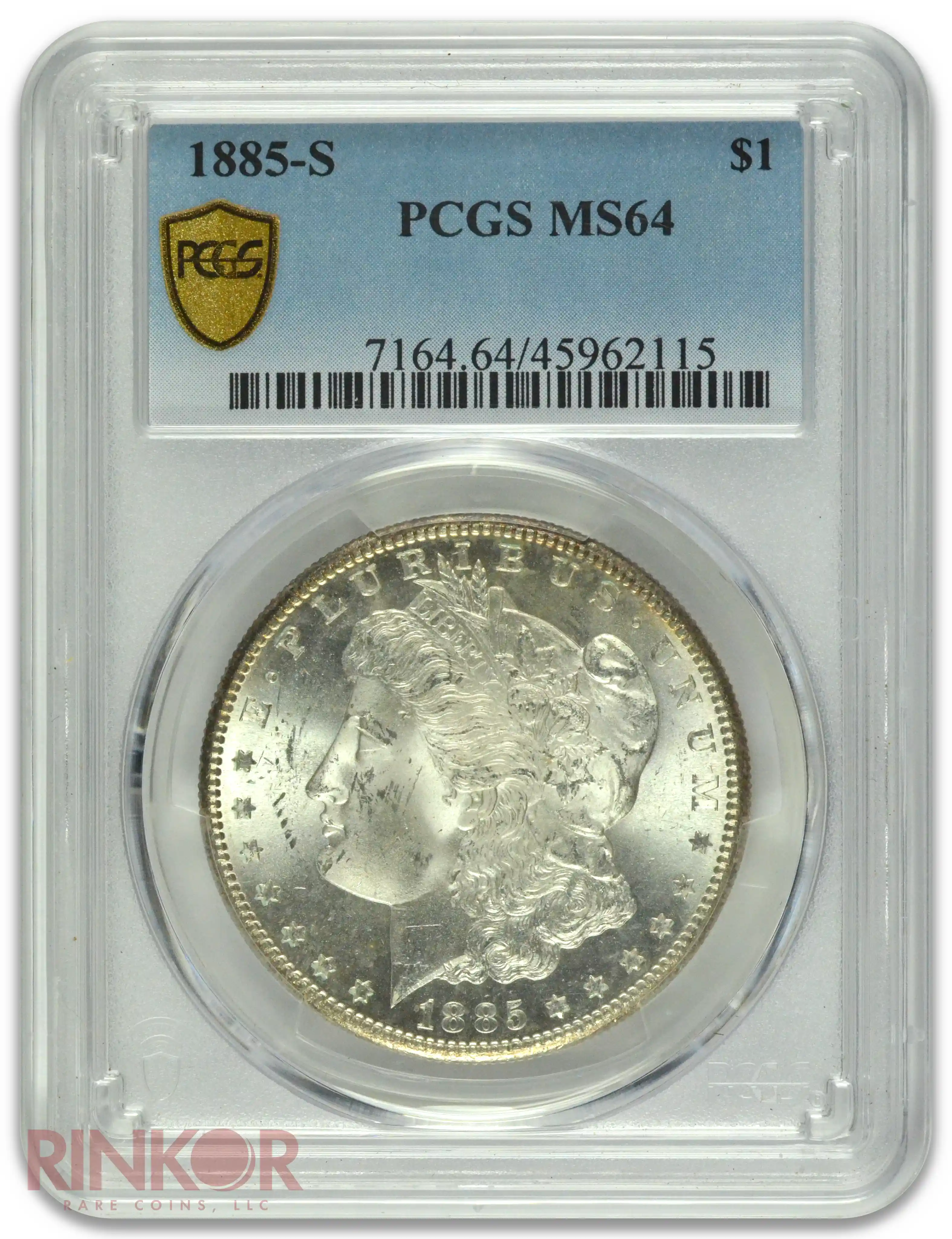 1885-S $1 PCGS MS 64