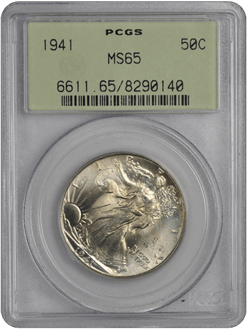 1941 50C Walking Liberty Half Dollar PCGS  #3692-8 MS65