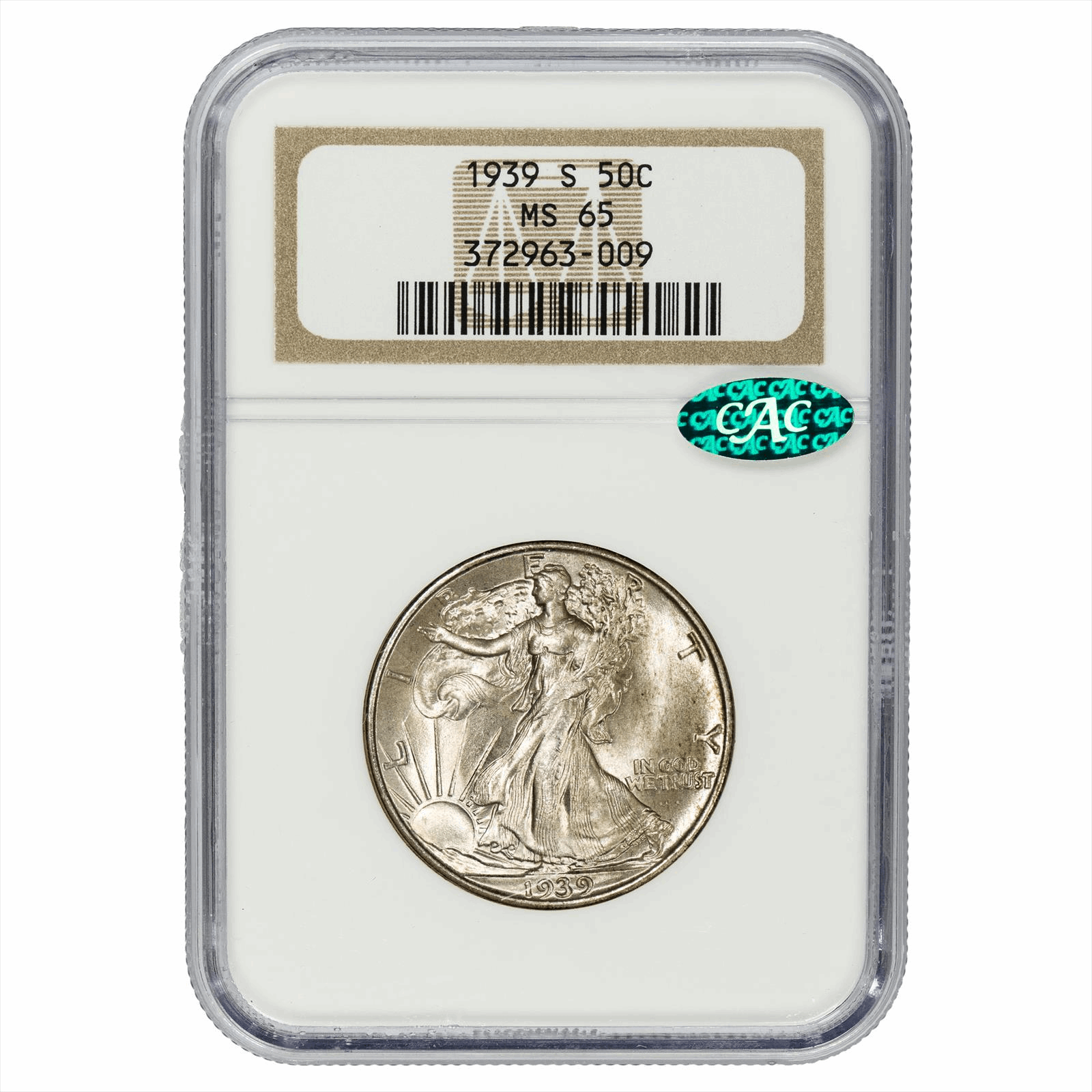 1939-S Walking Liberty NGC MS 65 