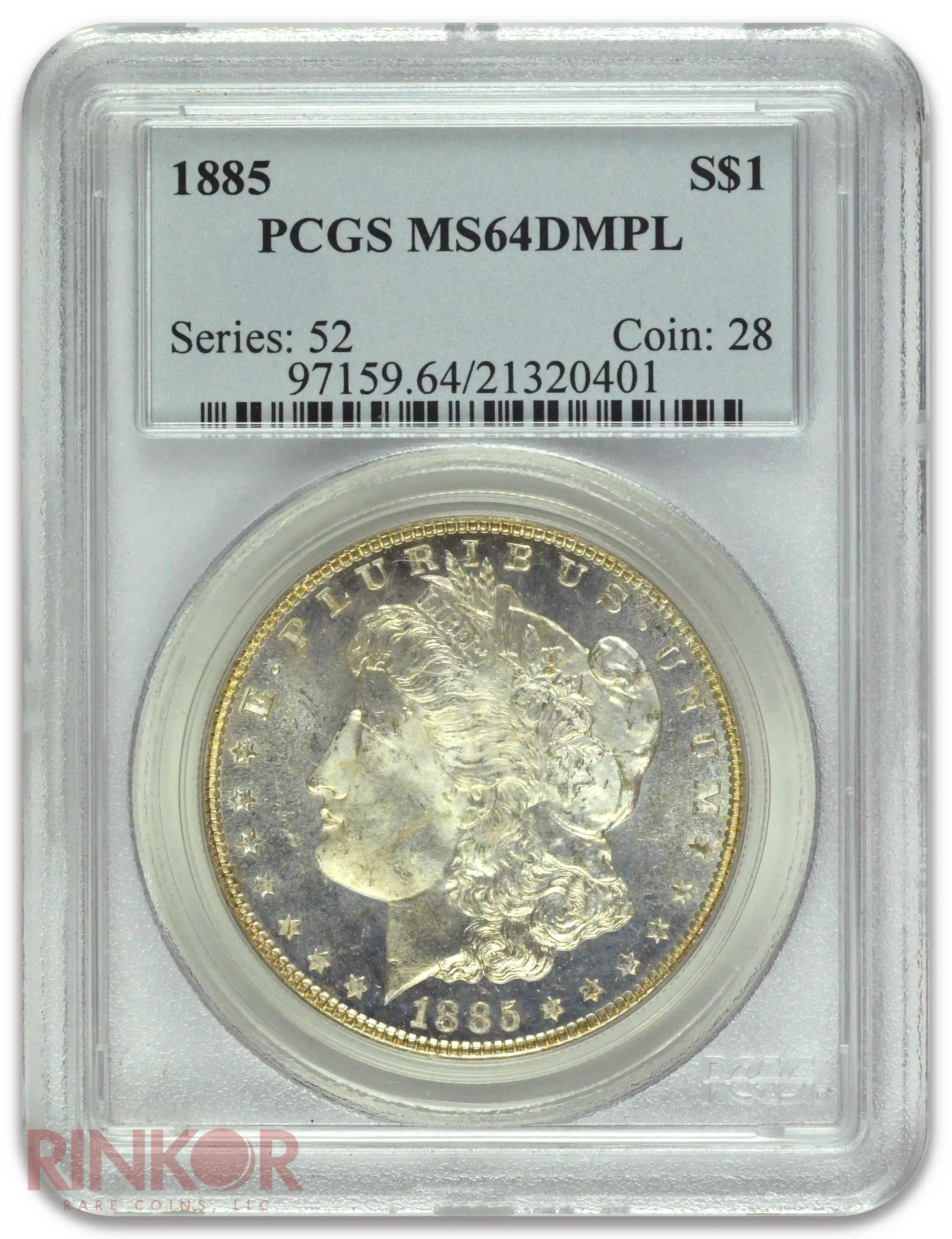 1885 $1 Morgan Dollar PCGS MS 64 DMPL