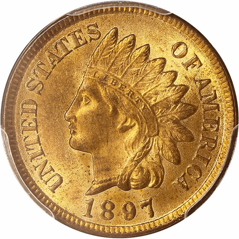 1897 Indian Head Cent 1C PCGS MS 64 + RD