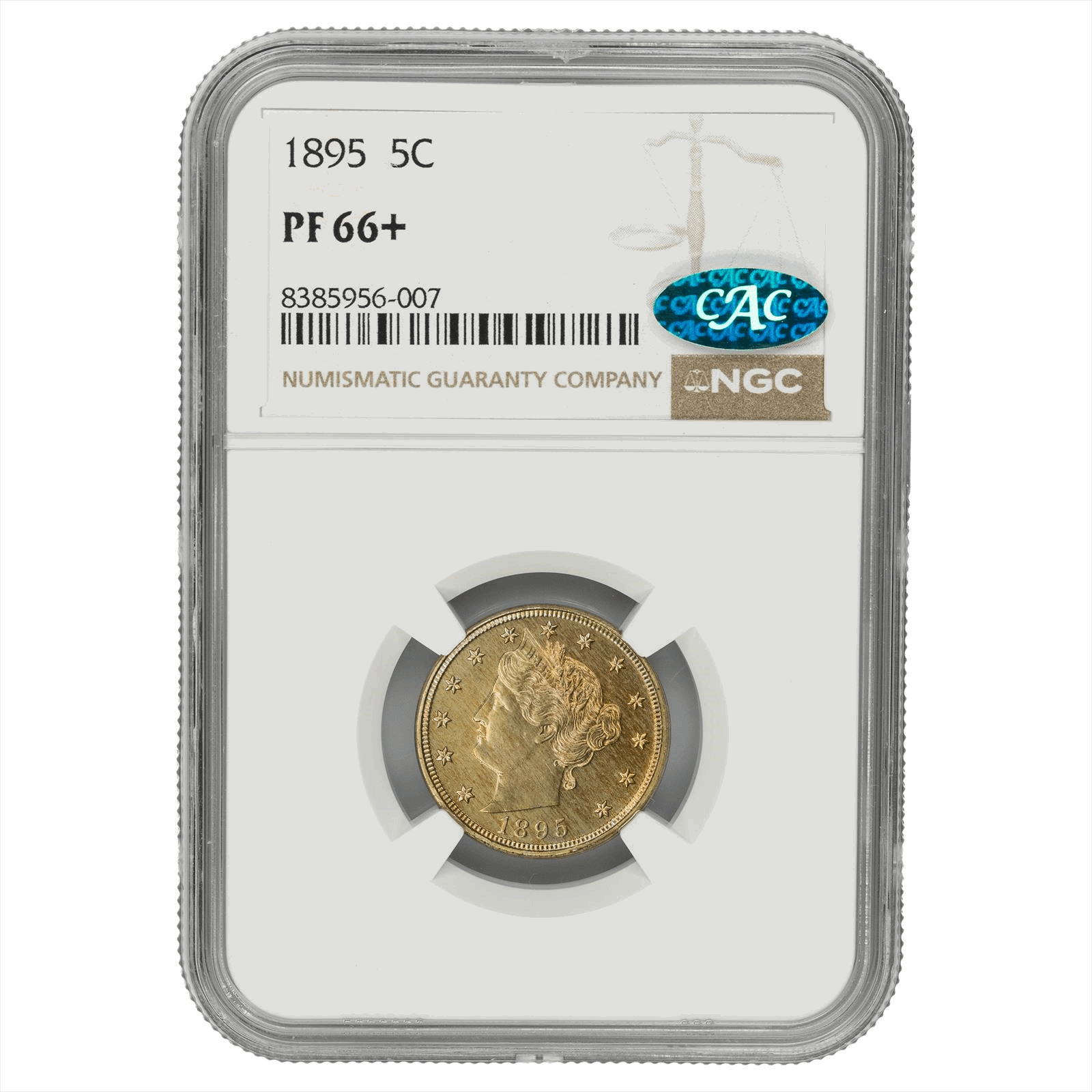 1895 Liberty V Nickel 5C NGC PF 66+ CAC