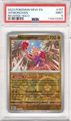 2023 Pokemon Mew En Hitmonchan Reverse Holo #107 PSA Mint 9 