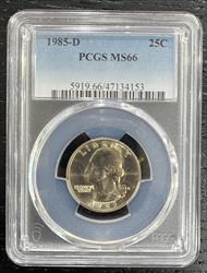 1985-D Washington PCGS MS 66