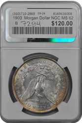 1903  Morgan Dollar NGC MS 62