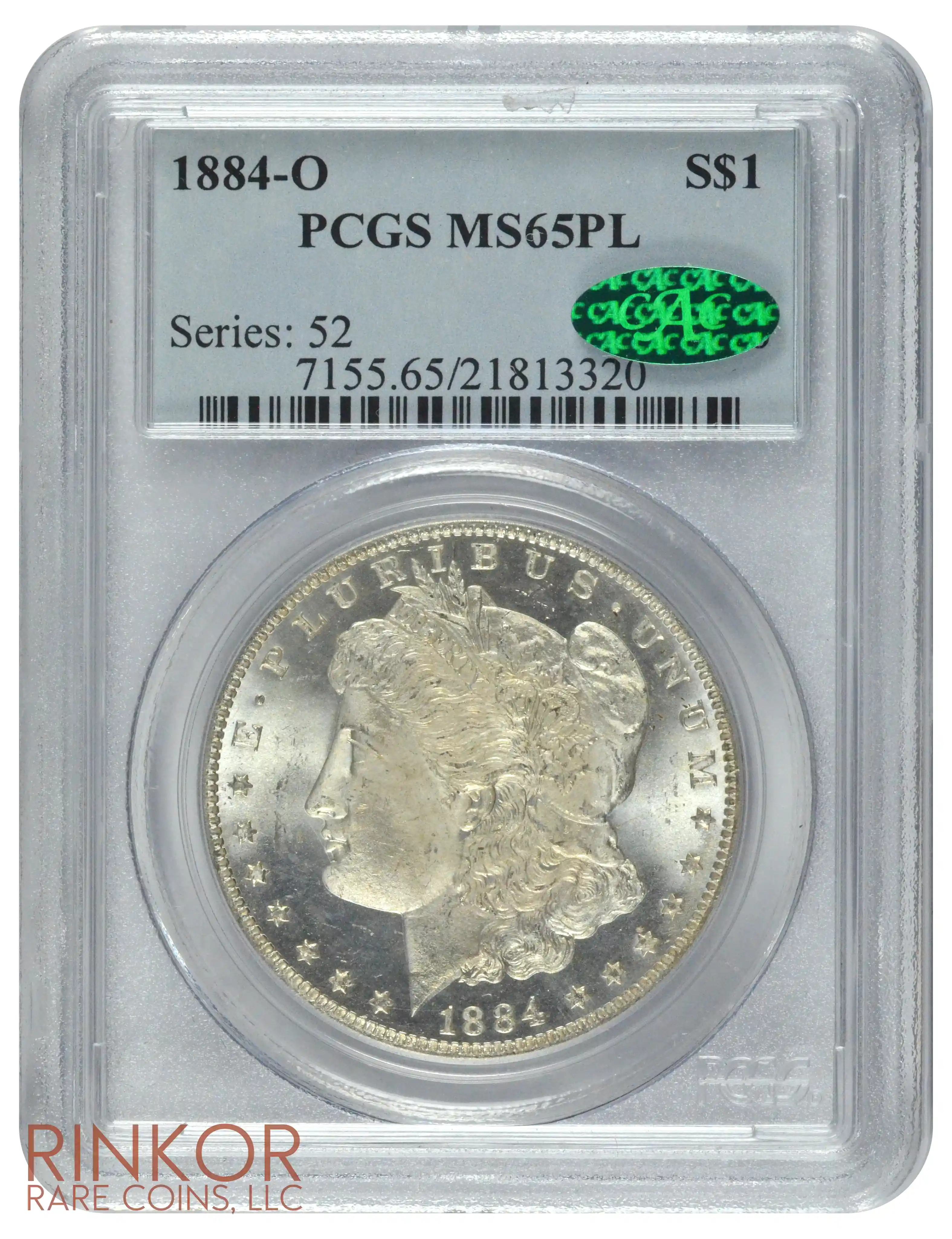 1884-O $1 PCGS MS 65 PL CAC