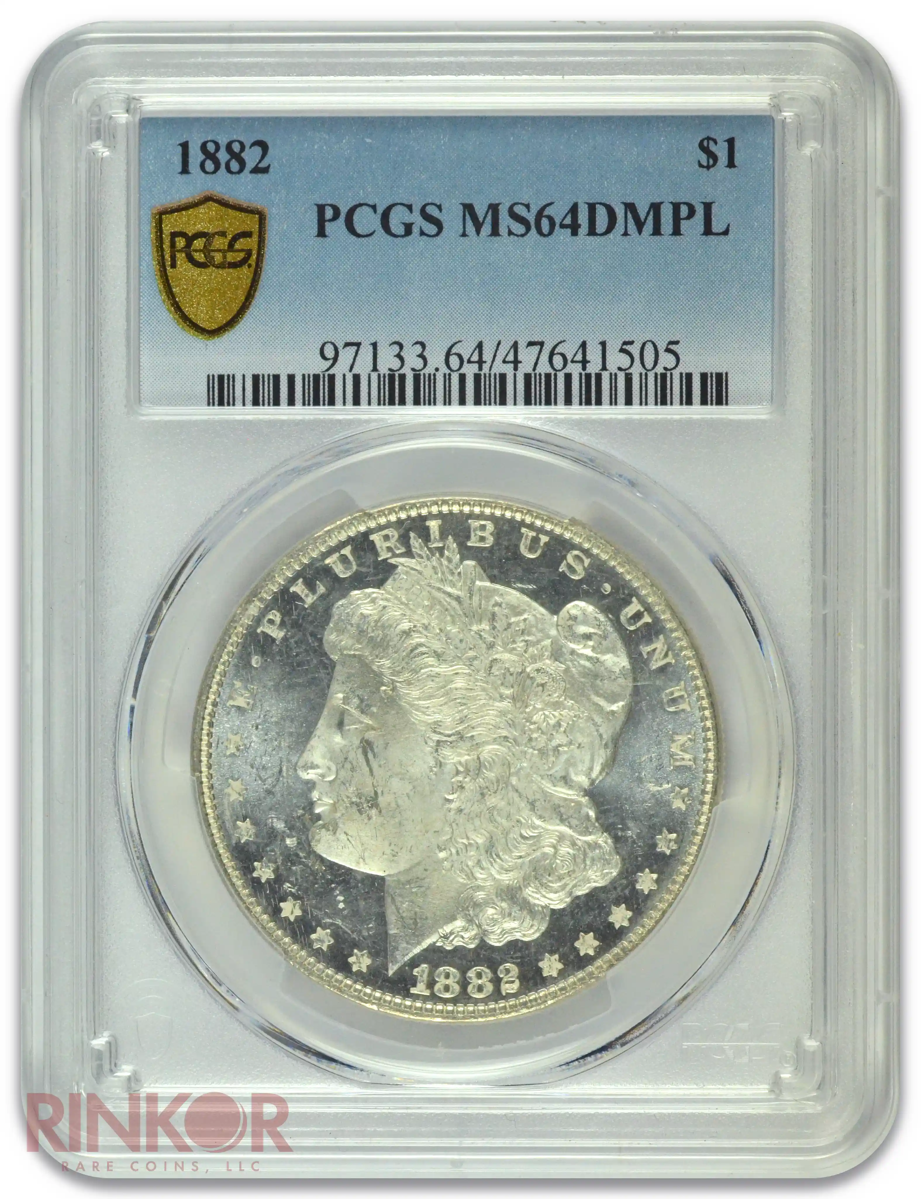 1882 $1 Morgan Dollar PCGS MS 64 DMPL