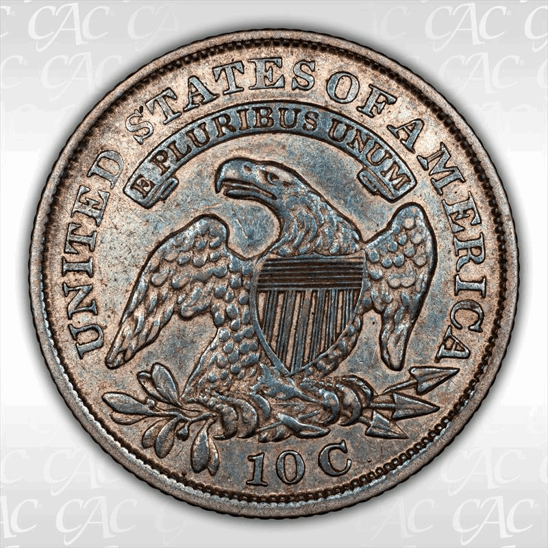 1830 Medium 10c 10C CACG AU-53 