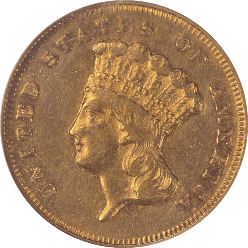 1870 Indian Princess Three Dollar Gold $3 NGC XF 45 