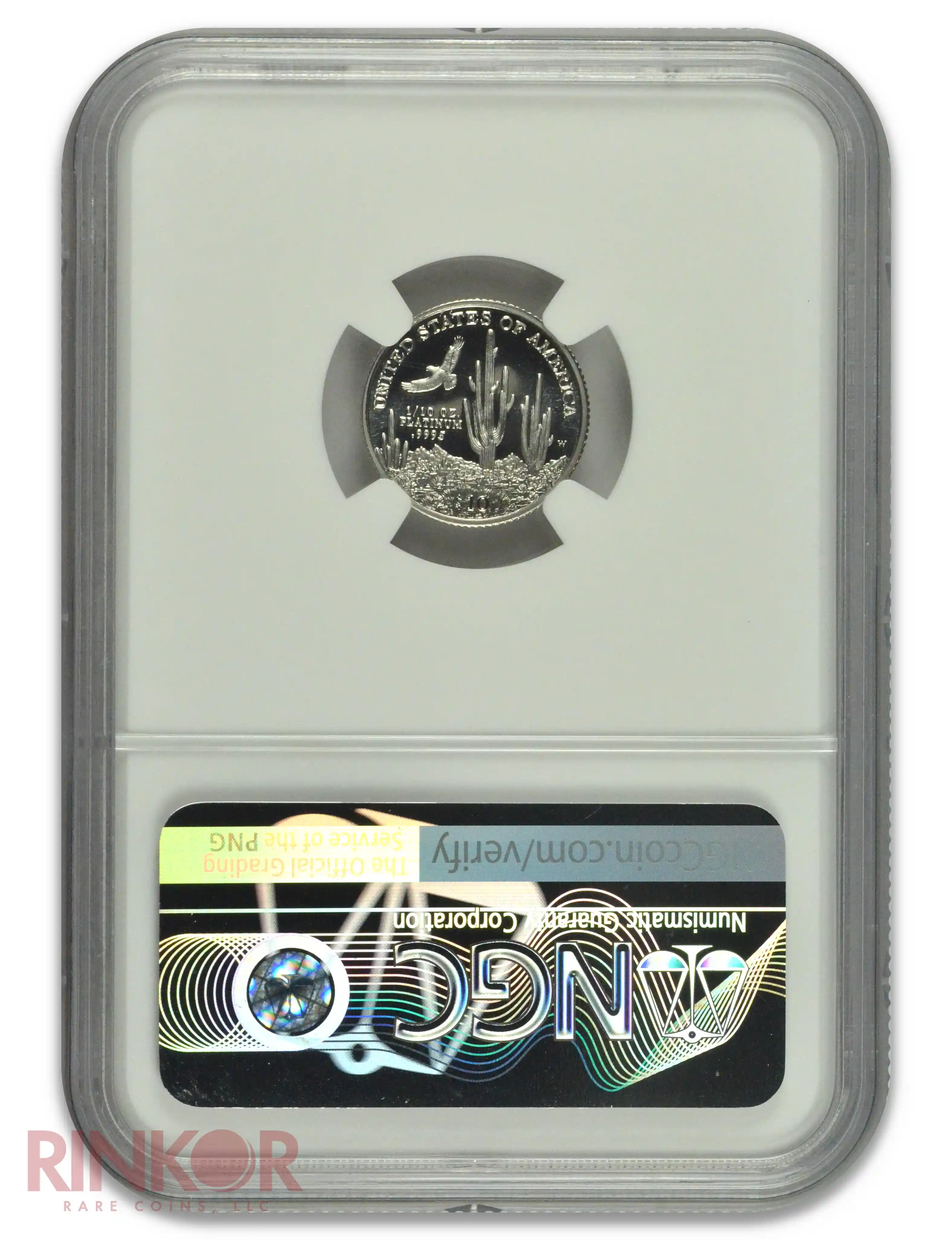 2001-W Platinum Eagle Mike Castle Signature P$10 NGC PF 70