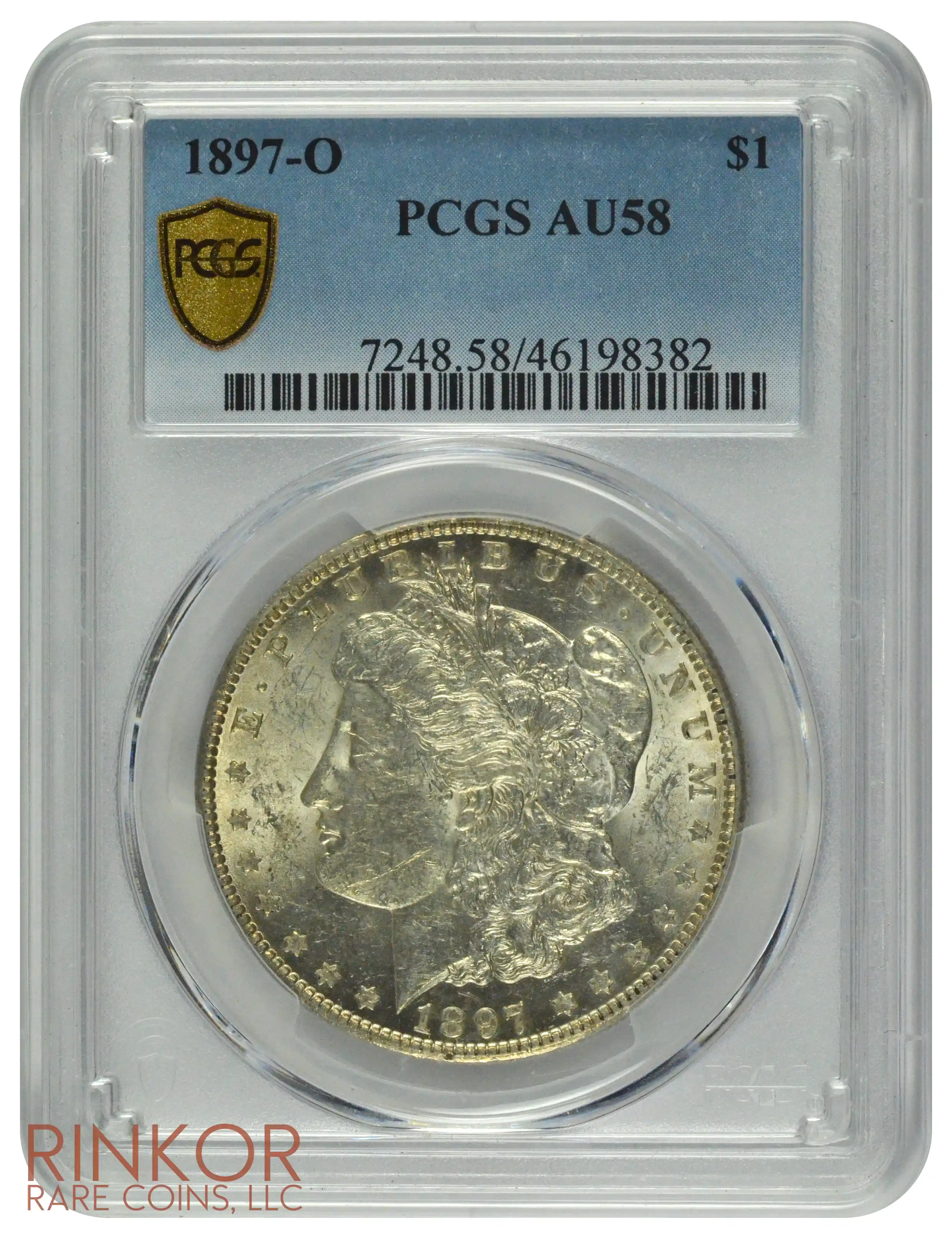 1897-O $1 PCGS AU-58