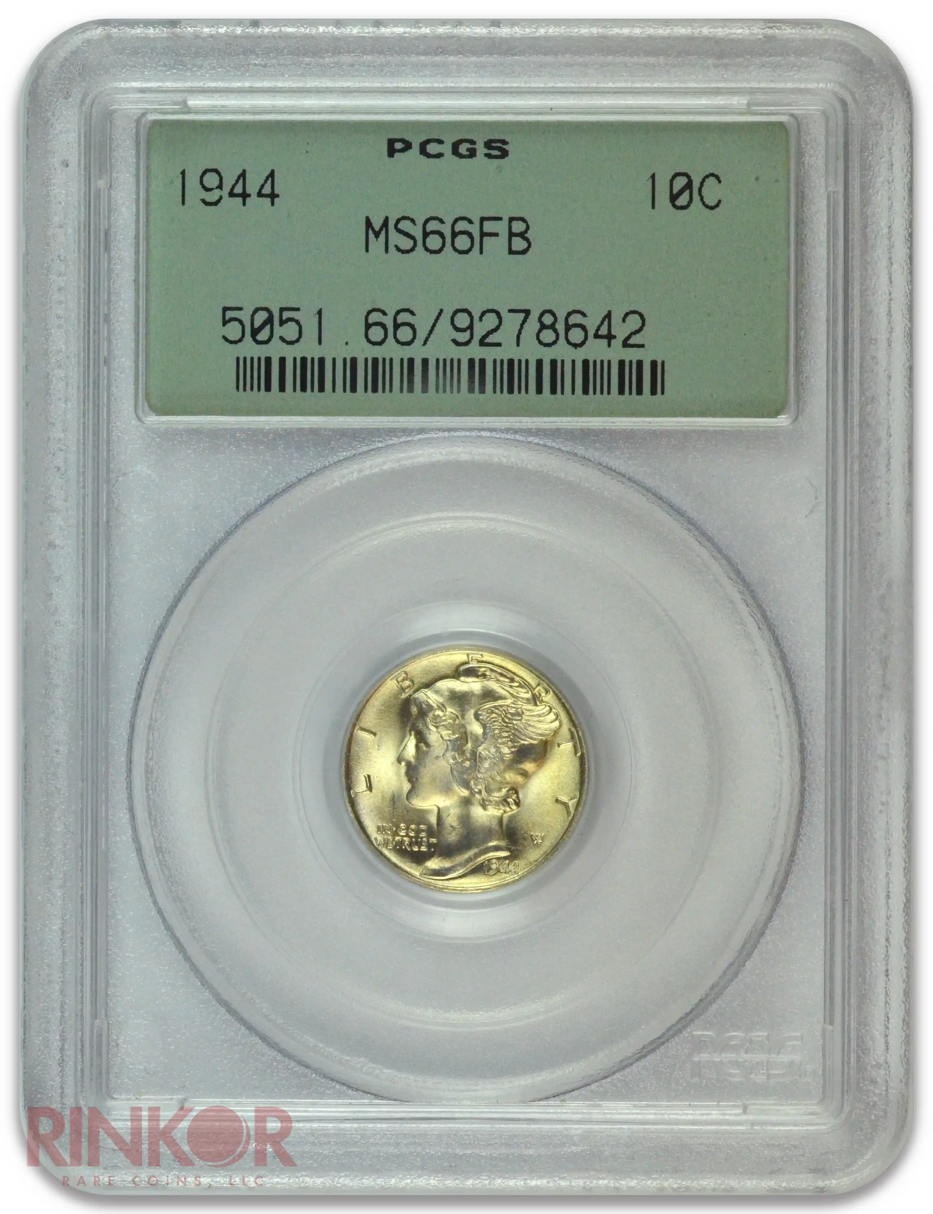 1944 Mercury Dime PCGS MS 66 FB