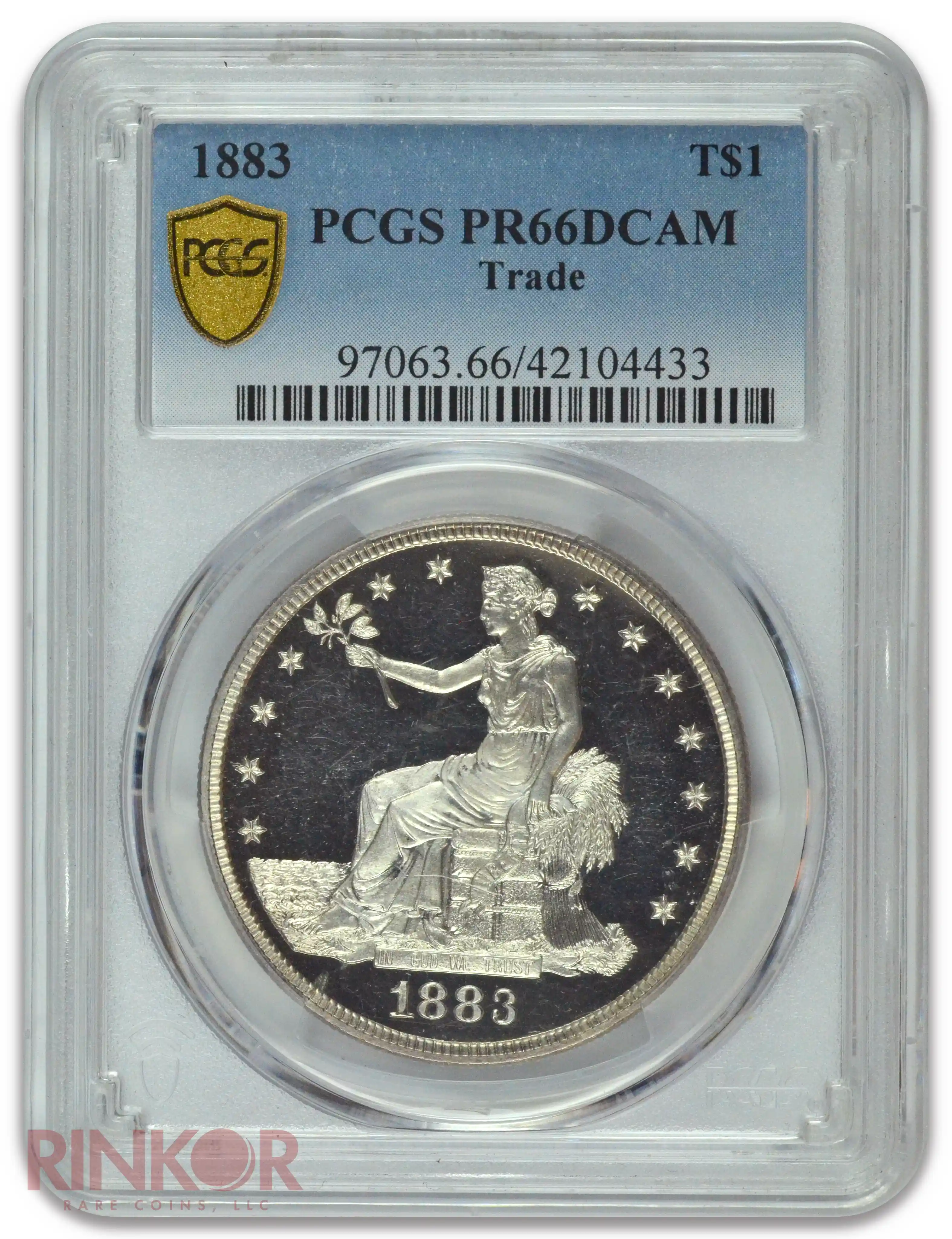 1883 $1 Trade Dollar PCGS PR 66 DCAM