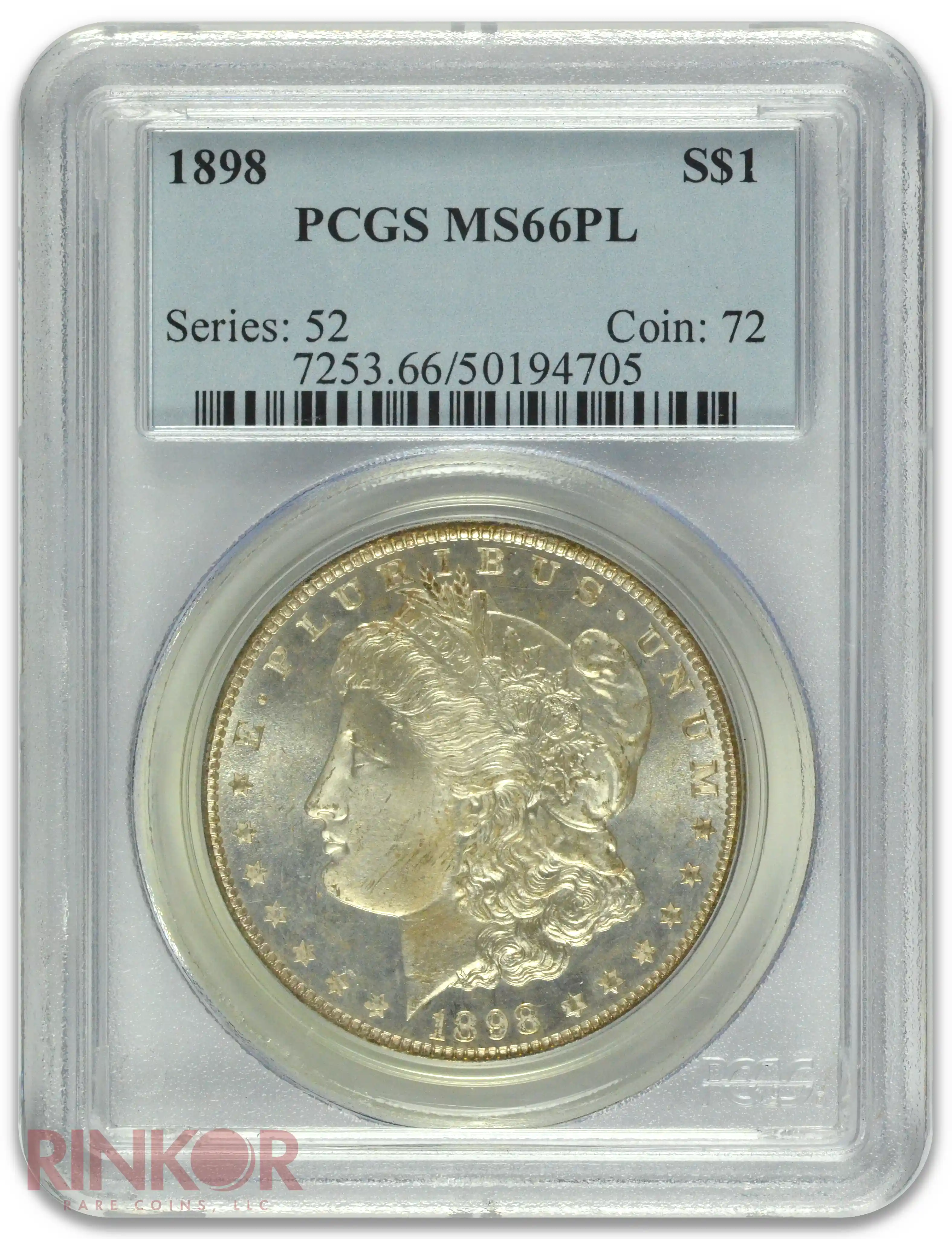 1898 $1 PCGS MS 66 PL