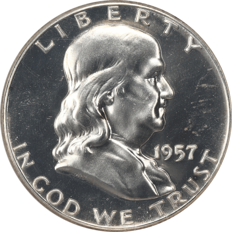 1957 Franklin Half Dollar 50c PROOF NGC PR 68 ~ Nice Coin 