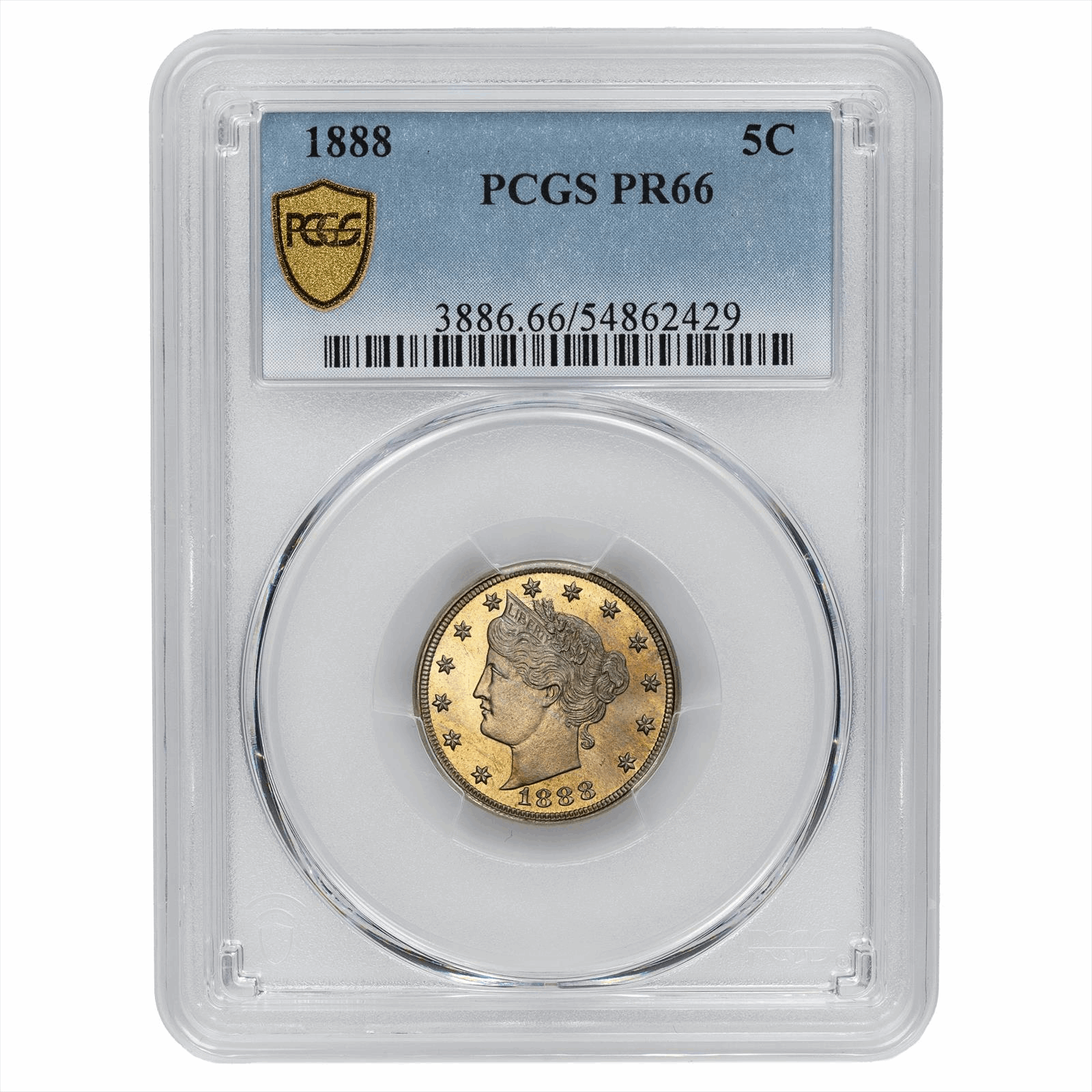 1888 Liberty PCGS PR 66