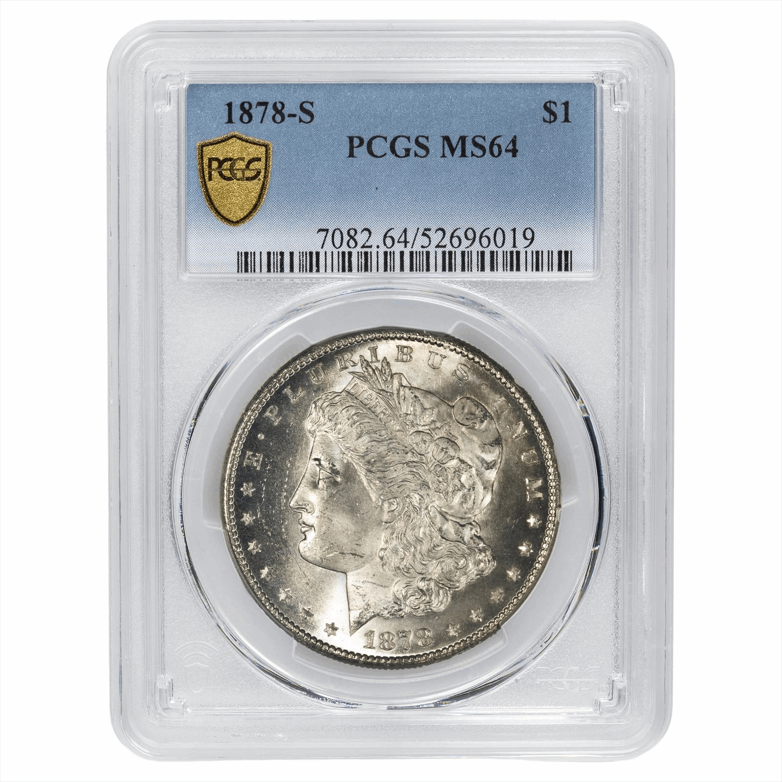 1878-S Morgan Silver Dollar $1 PCGS MS 64